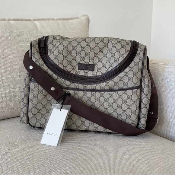Gucci Handbags - Gucci Tan GG Supreme Diaper Bag